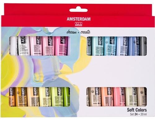 Amsterdam Acrylfarbe Set Soft Colors 24 Tuben à 20ml
