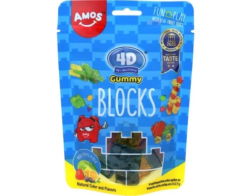 Amos 4D Gummy Blocks 72 g