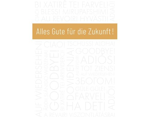ABC Glückwunschkarte Abschied/Ruhestand A4