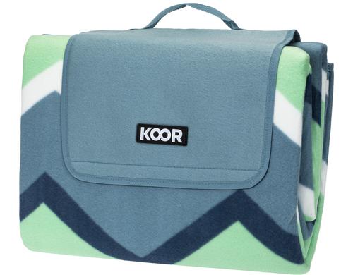 KOOR Picknickd. Monte grün/blau 200x200 cm 200x200cm, 100% Polyester
