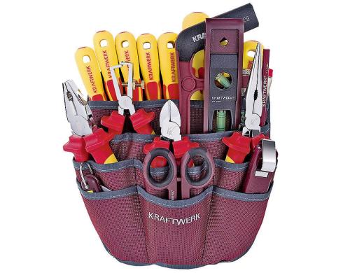 Kraftwerk 3996ET Elektriker-Werkzeugsatz Elektriker-Werkzeugsatz in Gürteltasche