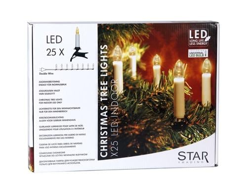Star Trading LED-Kerze 25er Set indoor Höhe: 11cm, L: 16.8m