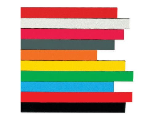 Berec Magnetstreifen, 6 Stk 10 mm x 30 cm, schwarz