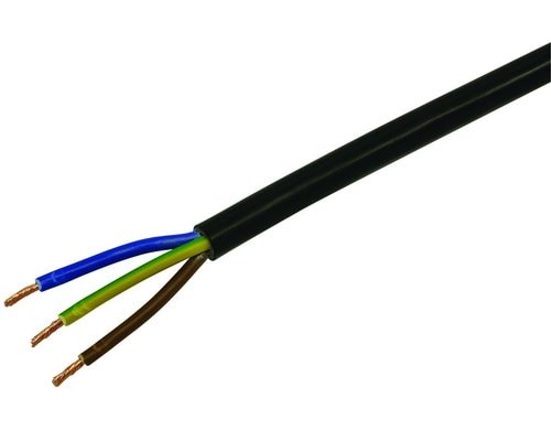 Installationskabel TD 3x 1.5mm2 schwarz, 20m