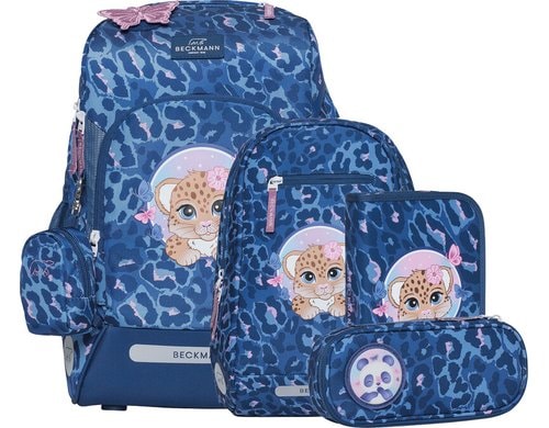 Beckmann Schulrucksack Active Air FLX Set Cheeta, 6-teilig