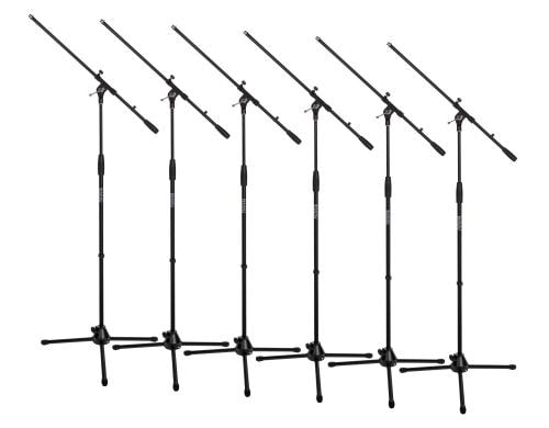Bemero Mikrofonstativ MS-9010BK 6er Set 6 Stative mit Boom Arm, Höhe: 980-1680mm