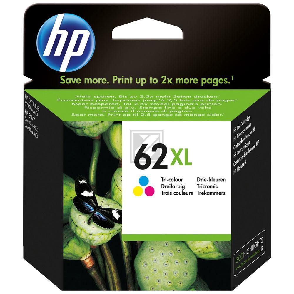 HP Tinte Nr. 62XL - Dreifarbig (C2P07AE) 11.5ml,  Seitenkapazität ~ 415 Seiten