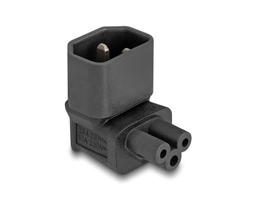 Delock Netzadapter IEC60320 C14-C5 Stecker / Buchse, 2.5A, 90 grad gewinkelt