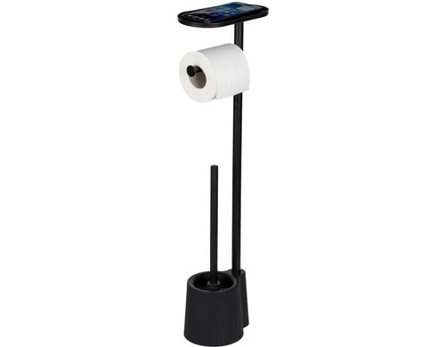 Wenko WC-Garnitur Albella Grösse: 21 x 12 x 69 cm, Schwarz