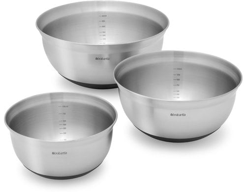 Brabantia Rührschüssel-Set 3er Set, 1.0/1.6/3.0 Liter