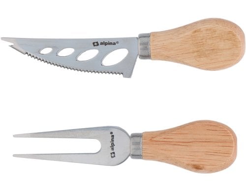 Alpina Käsemesser-Set, 2-teilig 14/13 1.2 mm, 49gr, SS/wood BL