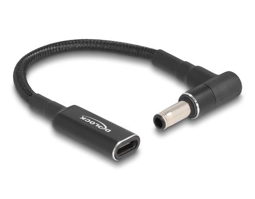 Delock Ladekabel USB-C zu Samsung 5,5x3mm Buchse zu Stecker, 90° gewinkelt, 15cm