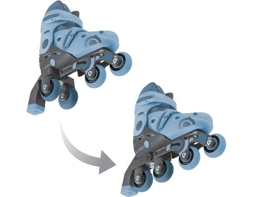 Globber Inline Skate 2 in 1  Aschblau Gr. 30-33