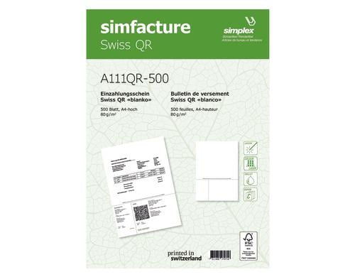Simplex Simfacture Swiss QR FSC, 1000 Stk 90 g/m², 1000 Blatt