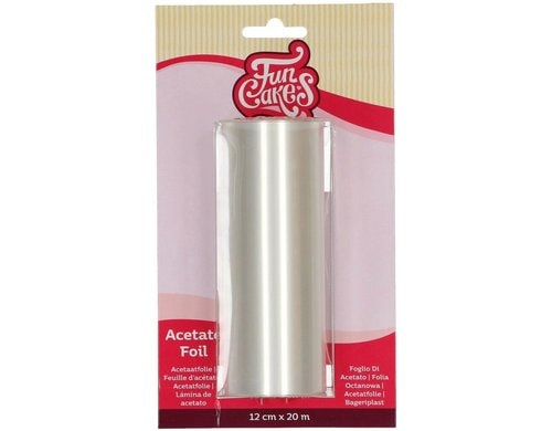 FunCakes Tortenrandfolie / Acetat Folie 12 xm breit, 20 m  lang