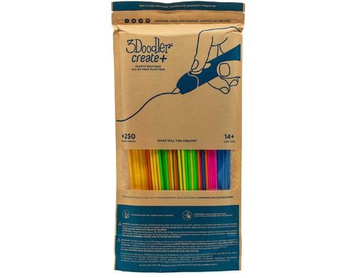 3Doodler Filament Start+ 250 Stück Neon Glow (Neon-rot,orange,grün,gelb,pink)