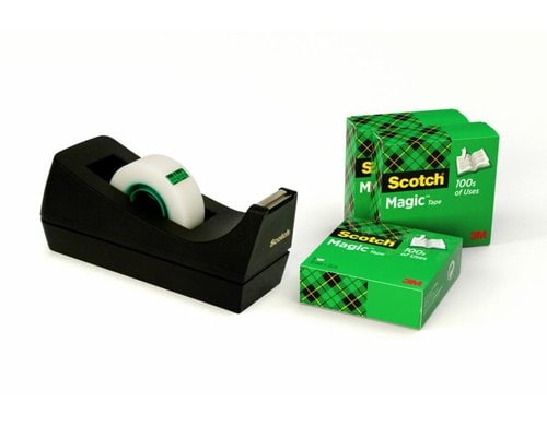 3M Scotch Magic Pultabroller schwarz Abroller schwarz + 4 Rollen 19 mm x 33 m