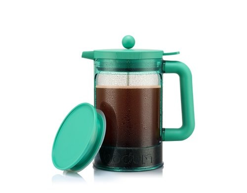 Bodum Bean Set Kaffeezubereiter Hot&Cold 12 Tassen, mit Deckel, Green, 1.5L