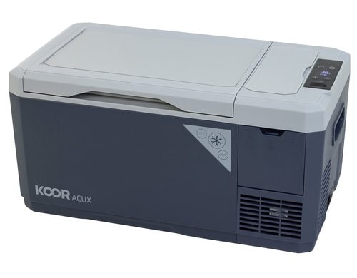 KOOR Kompressorkühlbox ACUX 18 blau-grau, 18 Liter, mit neuem Akku