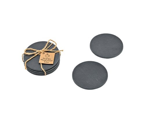 G.Wurm Untersetzer aus Schiefer 10x4x10cm, 4 Stück