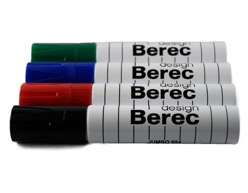 Berec Jumbo-Boardmarker schwarz, rot, blau, grün