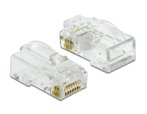 Delock RJ45 Stecker, UTP, Cat.6, 20 Stück RJ45 Crimp+Cut+Curve Stecker