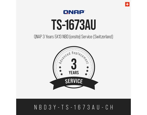 QNAP 3 Jahre 5X13 NBD (onsite) Service (CH) NBD3Y-TS-1673AU-CH, Electronic copy
