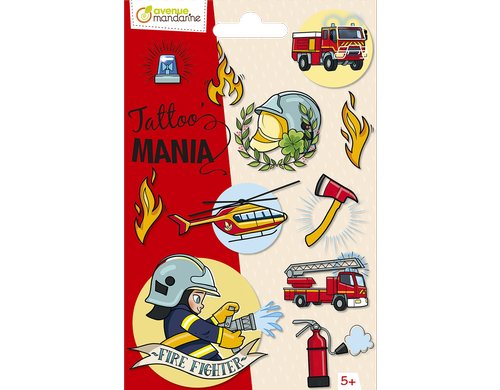 Avenue Mandarine Tattoo Mania Feuerw 1 Bogen mit 11 Tattoos