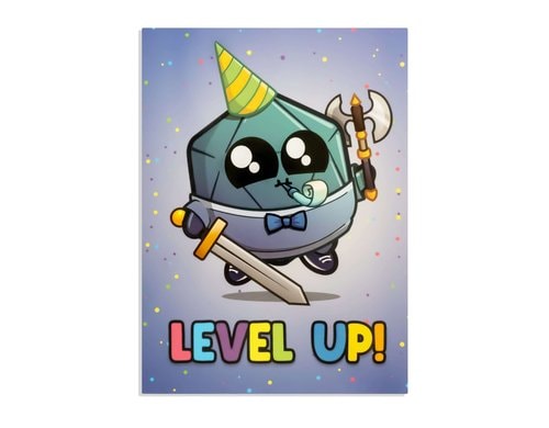 Geburtstagskarte Leveled Up