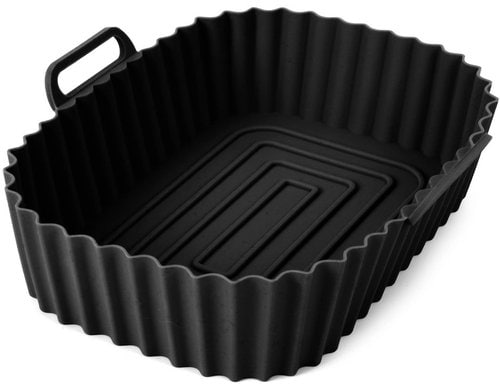 KitchBo Silikonform 20x15x6.3cm 2er-Set für Heißluft-Fritteusen rund