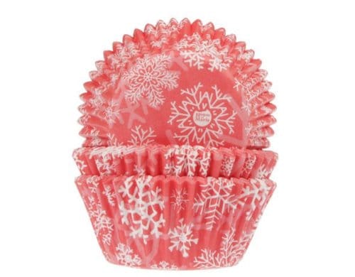 BackshopSchweiz Backförmchen Schneeflocken 50 Stück, für Cupcake und Muffin