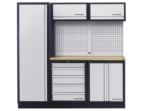 Kraftwerk 3er Komplett-Kombi mit Lochwand Buche