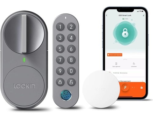 LOCKIN Smart Lock G30 (3 in 1) CH KIT Grau,Keypad Pro,WiFi,BT,CH-Platte,KABA,KESO