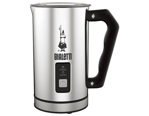 Bialetti Milchschäumer elektrisch MK01 Edelstahl, Antihaft, 240ml Fassungsvermögen