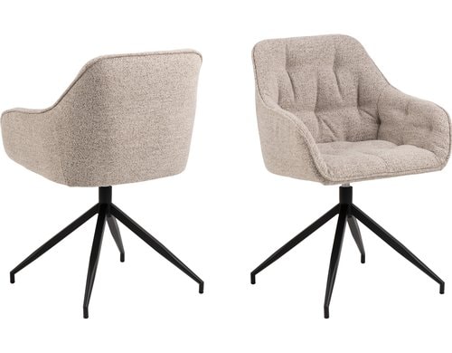 AC Design Esszimmerst. Brooke Monza2 1 Stk. Stahl/Textil, Beige
