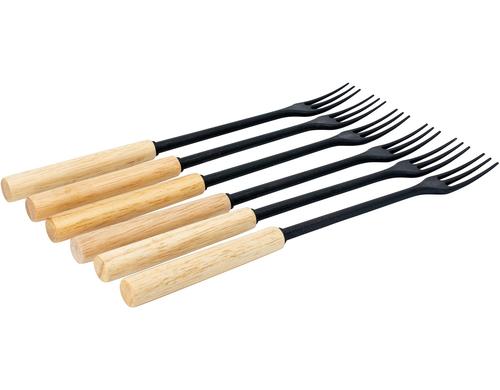 Kadastar Käsefonduegabel-Set Protect Wood B 6 Stück, Holz, Nylon, 26cm