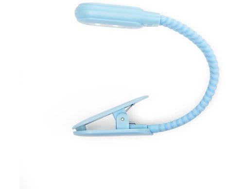 Kikkerland Buchleselampe hellblau