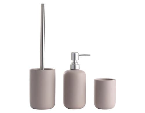 Schou Badezimmer-Set 3er Keramik, 3-Teilig, Grau