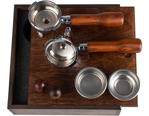 Bezzera Siebtraegerset Rosenholz Griffset für Bezzera Maschinen