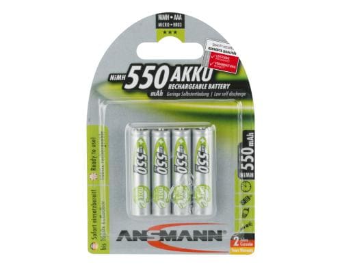 Ansmann Akku AAA NiMH 550 mAh 1.2V 4er maxE