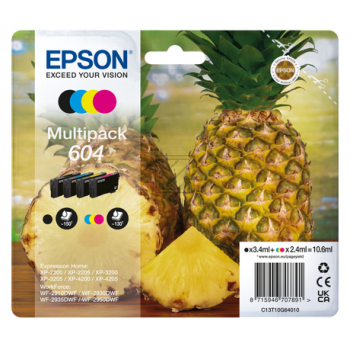 Epson Tinte  Multipack 4-colours 604 Ink 1x3.4/3x2.4 ml, für XP220x/320x/420x/WF29x0