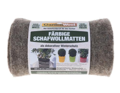 GardenWool Winterschutzmatte farbig schwarz 200 x 20 x 0.5 cm, 300g/m2