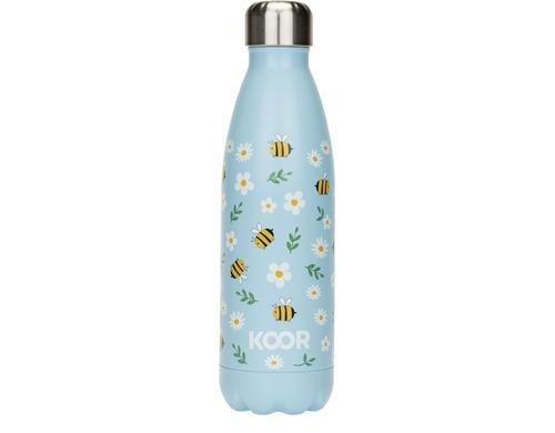 KOOR Flasche Thermo 500ml Bees and flowers Stainless Steel, doppelwandig