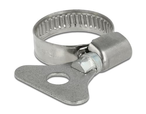 Delock Schlauchschellen 16-25mm, 10 Stück mit Flügelmutter, Metall