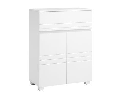 Vasagle Schrank mit Schublade in Weiss MDF,  60x30x80 cm (LxBxH)