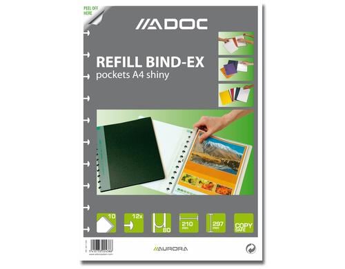 Adoc Ersatztaschen A4, genarbt, 10 Stk