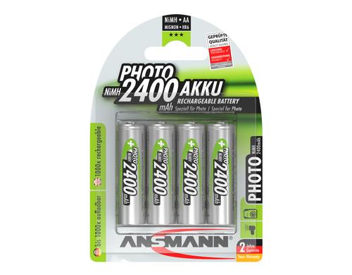 Ansmann Akku AA NIMH 2400 4er 2400 mAh, 1.2V, 4er