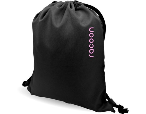 Racoon Turnbeutel Xl schwarz, 40 x 48 cm