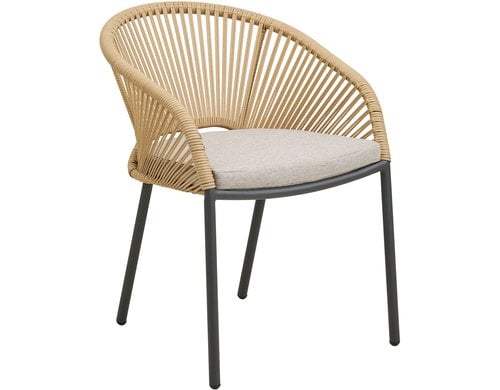 House Nordic Gartenstuhl Novella, 2er Set Aluminim, Polyester, 63.5x57.5x77 cm