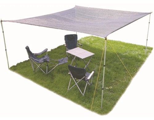 Schattentuch 6x4mtr. Spanngurten. UV-Schutz 50+.